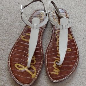 Sam Edelman Shoes - Sam Edelman White Leather Gigi Sandals - Like New Sam Edelman Shoes - Sam Edelman White Leather Gigi Sandals - Like New
